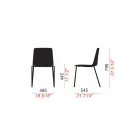 Made in Italy Metal and Polypropylene Dining Room Chair, 4 Pieces - Carlita Viadurini