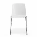 Made in Italy Metal and Polypropylene Dining Room Chair, 4 Pieces - Carlita Viadurini