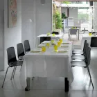 Made in Italy Metal and Polypropylene Dining Room Chair, 4 Pieces - Carlita Viadurini