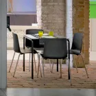 Made in Italy Metal and Polypropylene Dining Room Chair, 4 Pieces - Carlita Viadurini