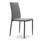 Stackable Living Room Chair, Padded and Upholstered in Eco-Leather – Monamour Viadurini