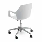 Office Chair in Aluminum and Polypropylene Made in Italy, 2 Pieces - Charis Viadurini