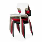 Outdoor Stackable Polypropylene Chairs Made in Italy, 4 Pieces - Claribel Viadurini