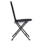 Folding Outdoor Chair in Anthracite Gray Iron 2 Pieces - Baccard Viadurini