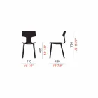 Made in Italy Wood and Polypropylene Dining Chairs, 2 Pieces - Clover Viadurini