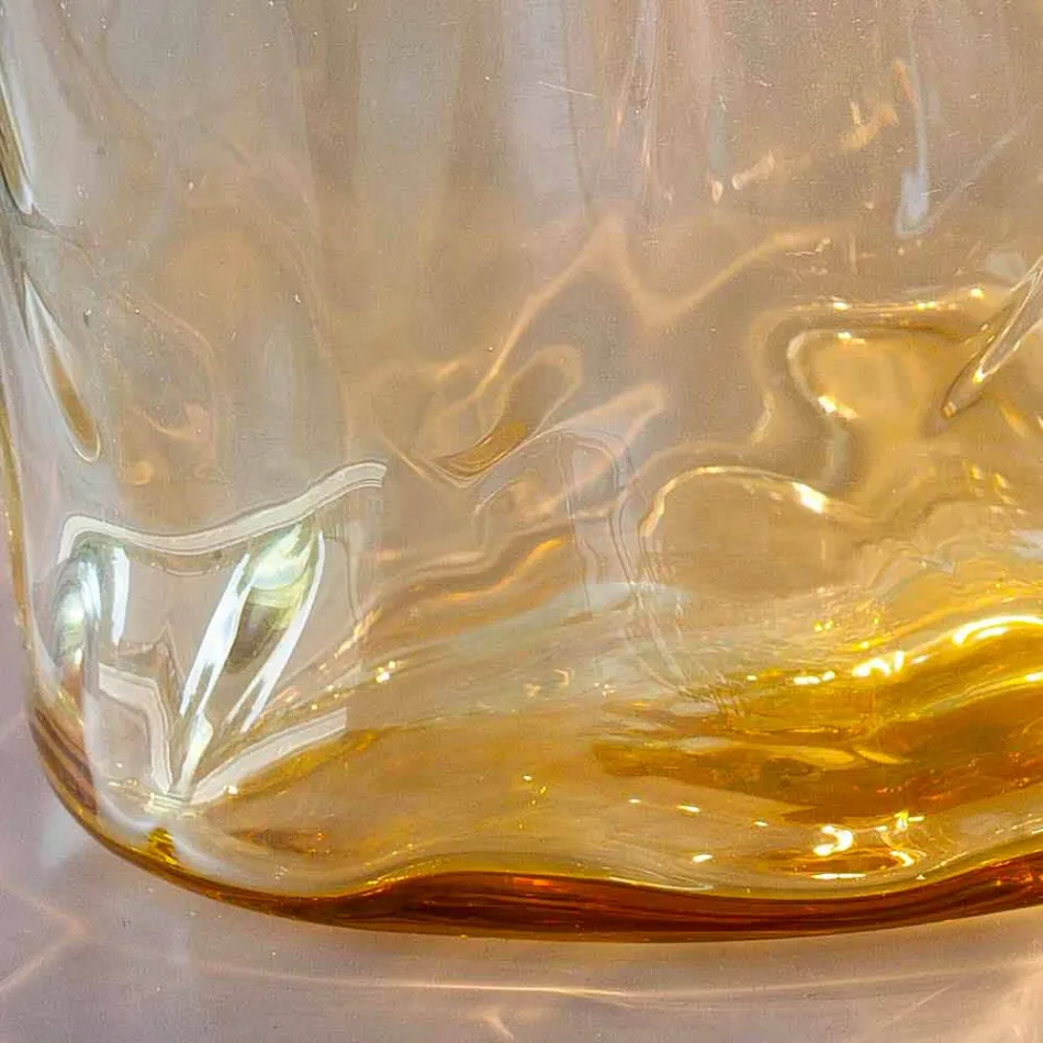 Selene Bossa Nova table lamp Ø15 H 21cm in blown amber glass Viadurini