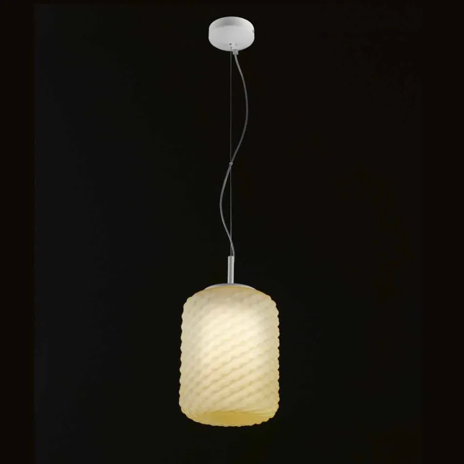 Selene Domino blown glass pendant lamp Ø21 H 27/140 cm Viadurini