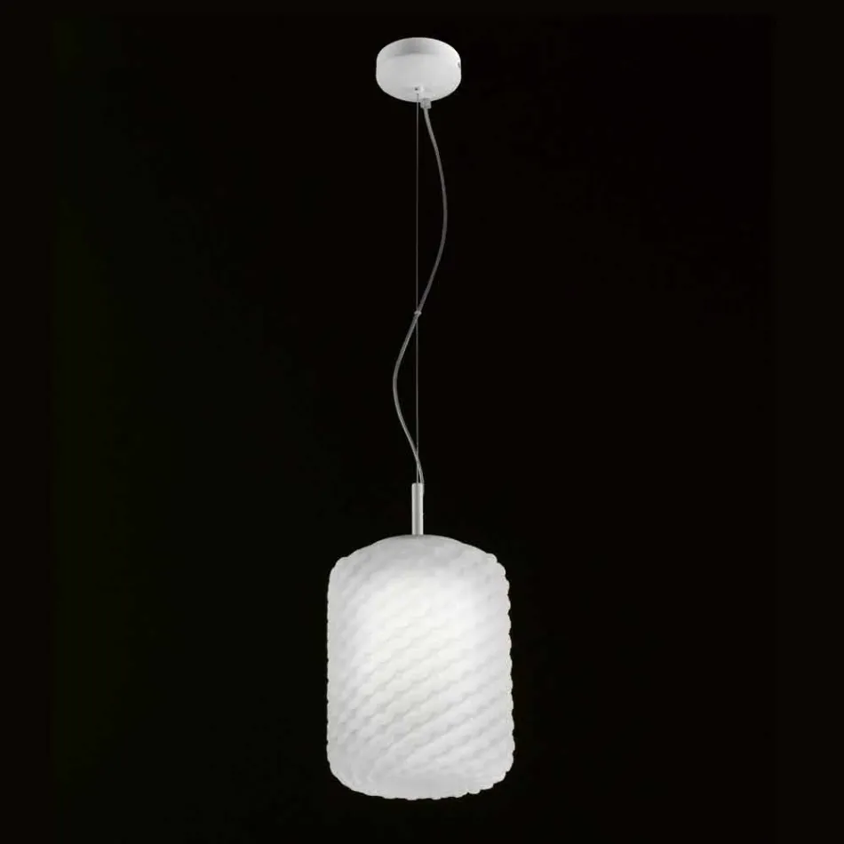 Selene Domino blown glass pendant lamp Ø21 H 27/140 cm Viadurini