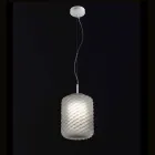 Selene Domino blown glass pendant lamp Ø21 H 27/140 cm Viadurini