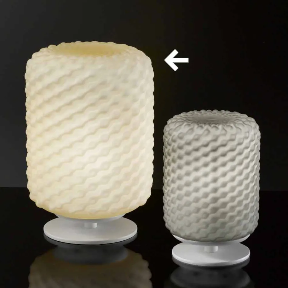 Selene Domino table lamp Ø21 H30cm, blown glass made in Italy Viadurini