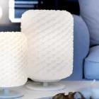 Selene Domino table lamp Ø21 H30cm, blown glass made in Italy Viadurini