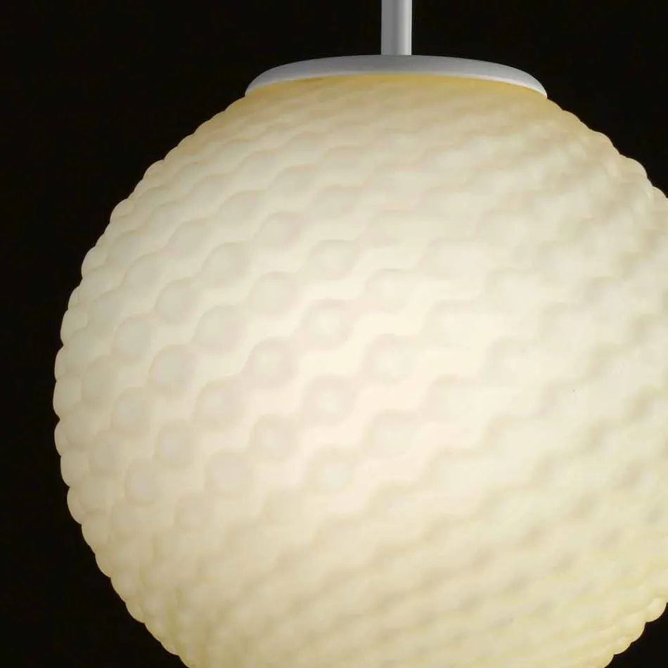 Selene Domino handmade blown glass chandelier Ø27 H 27 / 140cm Viadurini