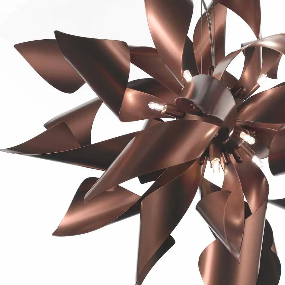 Selene Ginger pendant lamp in metal made in Italy Ø80 H200cm Viadurini