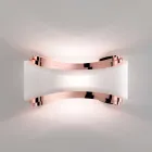 Selene Ionica applique 32x10 H16cm in steel and glass made in Italy Viadurini