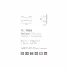 Selene Ionica wall lamp made in Italy, 30x10 H16cm, glass and steel Viadurini