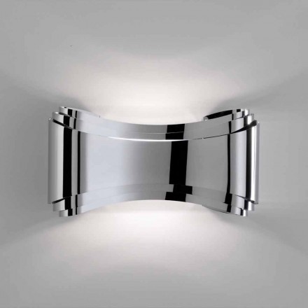 Selene Ionica wall lamp made in Italy, 30x10 H16cm, glass and steel Viadurini