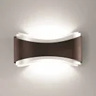 Selene Ionica wall lamp made in Italy, 40x12H20cm, steel and glass Viadurini