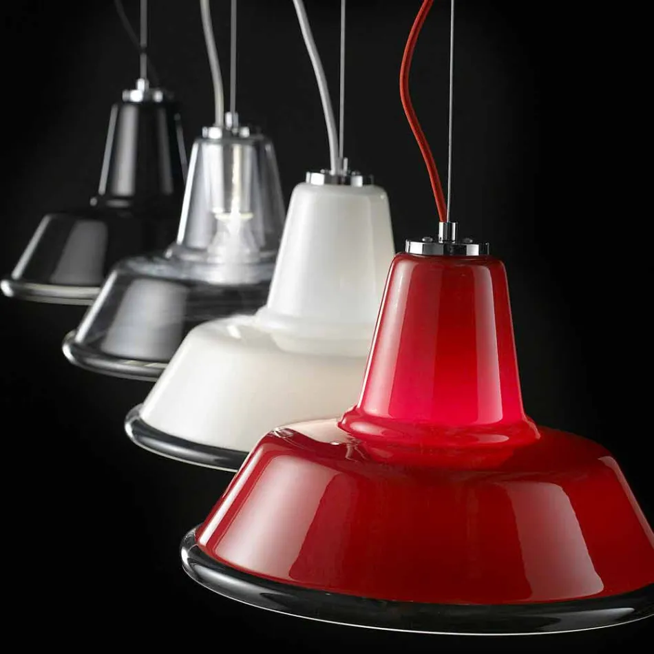 Selene Lampara blown glass pendant lamp Ø37 H 24/140 cm Viadurini