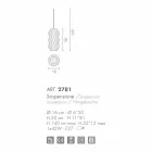 Selene Origami blown glass pendant lamp Ø16 H 30 / 140cm Viadurini