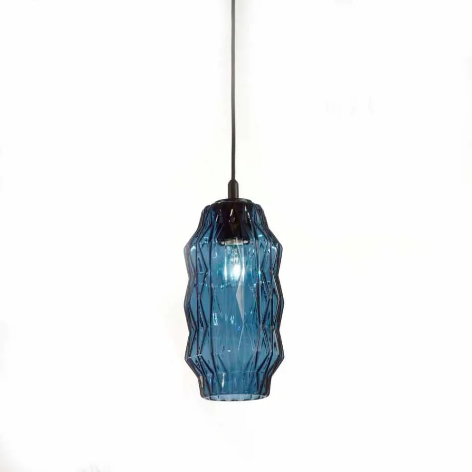 Selene Origami blown glass pendant lamp Ø16 H 30 / 140cm Viadurini