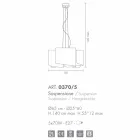 Selene Papiro white pendant lamp in crystal Ø65 x H 140 cm Viadurini