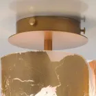 Selene Papiro ceiling lamp in crystal Ø15 H30cm, made in Italy Viadurini