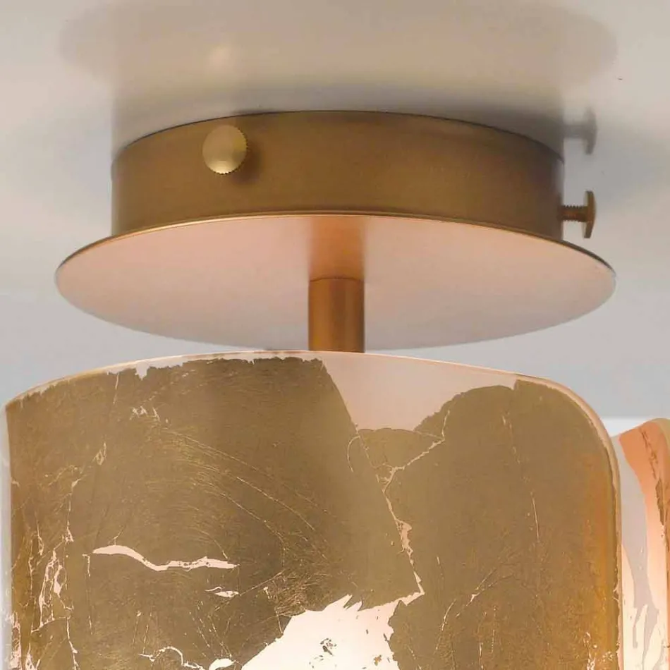 Selene Papiro ceiling lamp in crystal Ø15 H30cm, made in Italy Viadurini