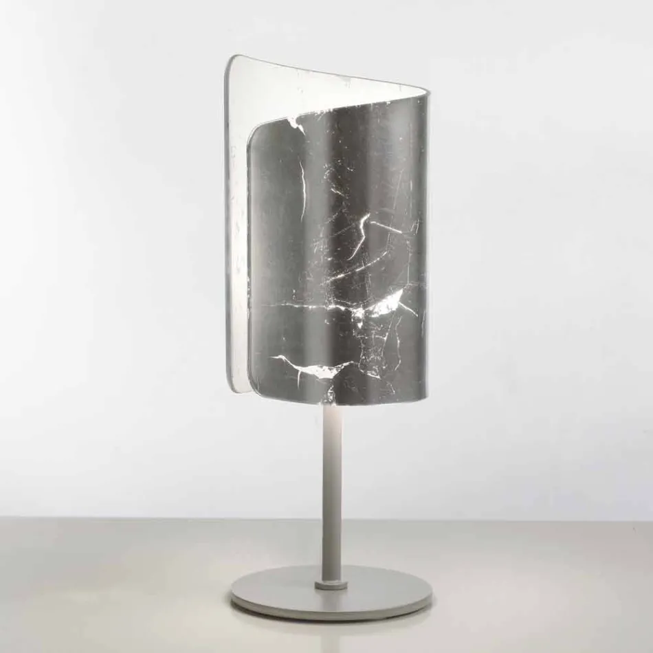 Selene Papiro design table lamp in crystal Ø15 H38cm Viadurini