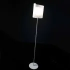 Selene Papiro design floor lamp in crystal Ø26 H185cm Viadurini