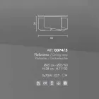 Selene Papiro ceiling lamp in modern crystal Ø65 H28cm, made in Italy Viadurini