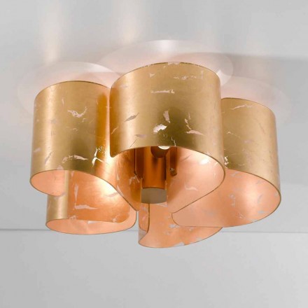Selene Papiro ceiling lamp in modern crystal Ø65 H28cm, made in Italy Viadurini