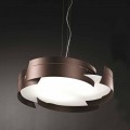 Selene Vultur pendant light, made in Italy, Ø59,5 H 12,5/150 cm