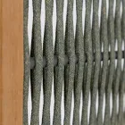 Outdoor divider in Teak, Aluminum and Rope Weaving - Vision Viadurini