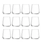 Tumbler Water Glasses Set Eco Crystal Minimal 12 Pcs - Primordio Viadurini