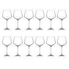 Red or White Eco Crystal Minimal Wine Glass Set 12 Pcs - Etera Viadurini