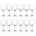 Red or White Eco Crystal Minimal Wine Glass Set 12 Pcs - Etera Viadurini