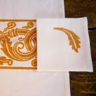 Italian Artisan Breakfast Service Hand Print on Ancient Fabrics - Brands Viadurini