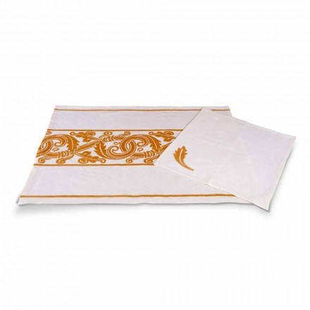 Italian Artisan Breakfast Service Hand Print on Ancient Fabrics - Brands Viadurini