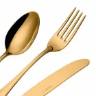 Complete Set of Luxury Design Stainless Steel Cutlery 24 Pieces - Boss Viadurini