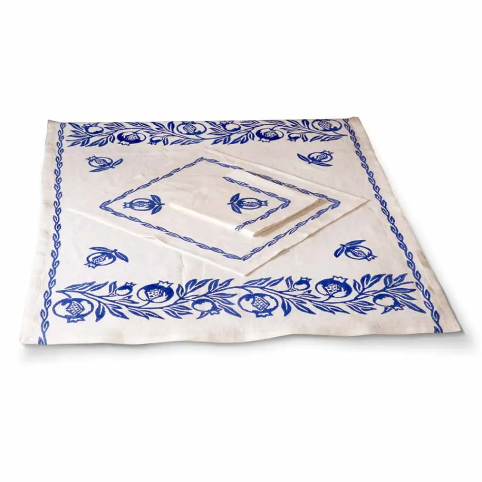 Linen Breakfast Service with Hand Crafted Single Piece - Brands Viadurini