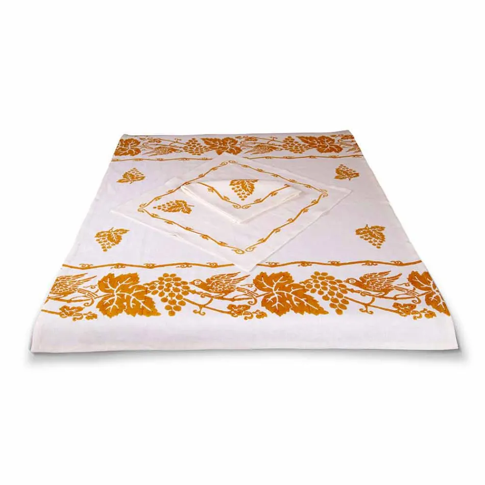 Linen Breakfast Service with Hand Crafted Single Piece - Brands Viadurini