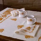Linen Breakfast Service with Hand Crafted Single Piece - Brands Viadurini