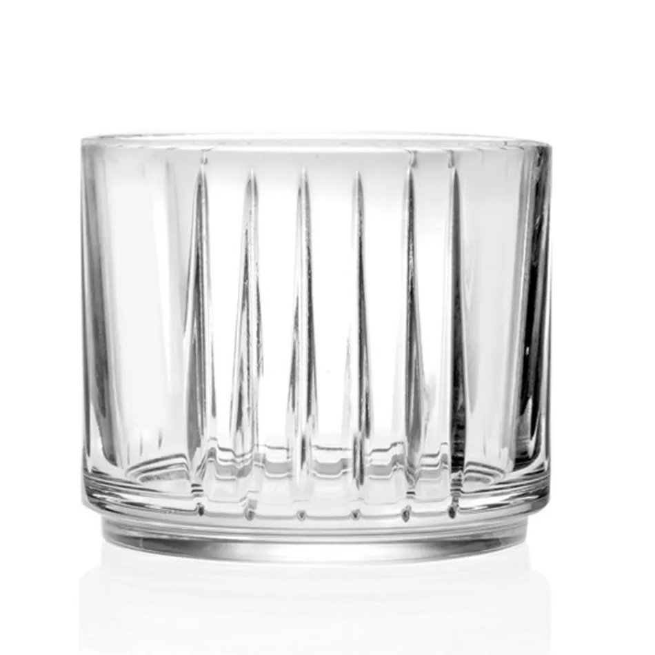 Liqueur Set in Ecological Crystal Stackable 3 Pieces - Spicco Viadurini