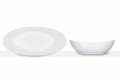 Modern White Porcelain Oval Design Serving Set 2 Pieces - Telescope