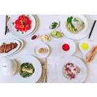 Complete Tea Set Modern Design in White Porcelain 14 Pieces - Telescope Viadurini