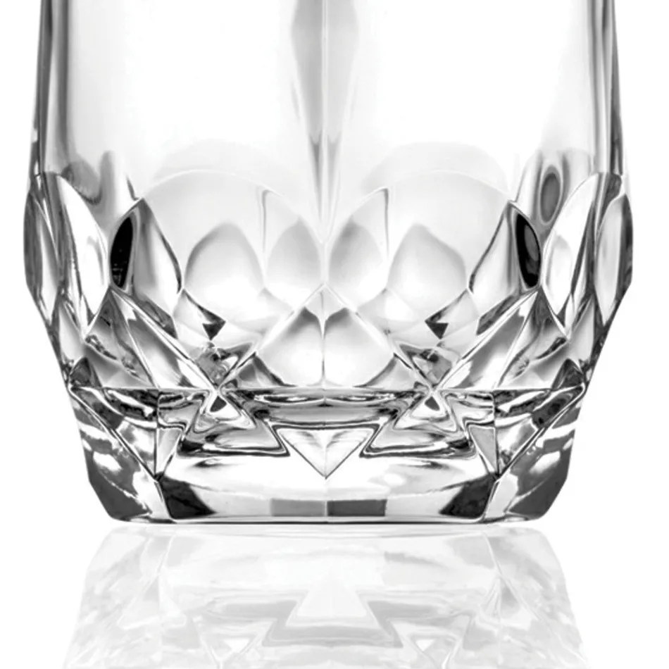 12 Pieces Ecological Crystal Whiskey Glasses Service - Bromeo Viadurini