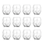 Decorated Ecological Crystal Glasses Service 12 Pieces - Bromeo Viadurini