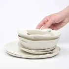 Luxury Design 24-Piece White Porcelain Dishes Service - Arciregale Viadurini