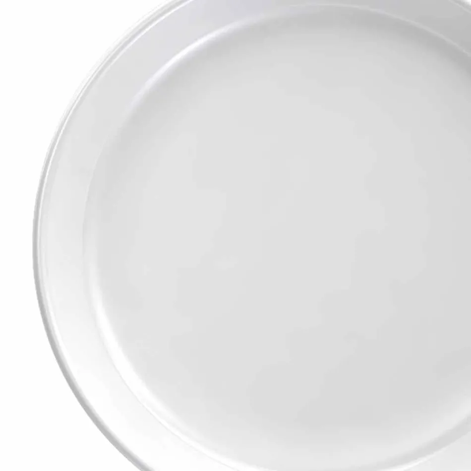 White Modern Design Porcelain Dinner Plate Set 24 Pieces - Arctic Viadurini