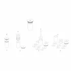 Cocktail Service Aperitif Accessories in Marble, Wood, Steel - Norman Viadurini